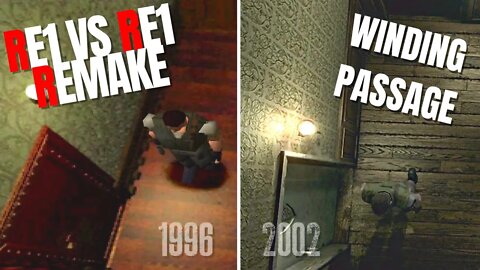 RE1 vs RE1 Remake: Winding Passage