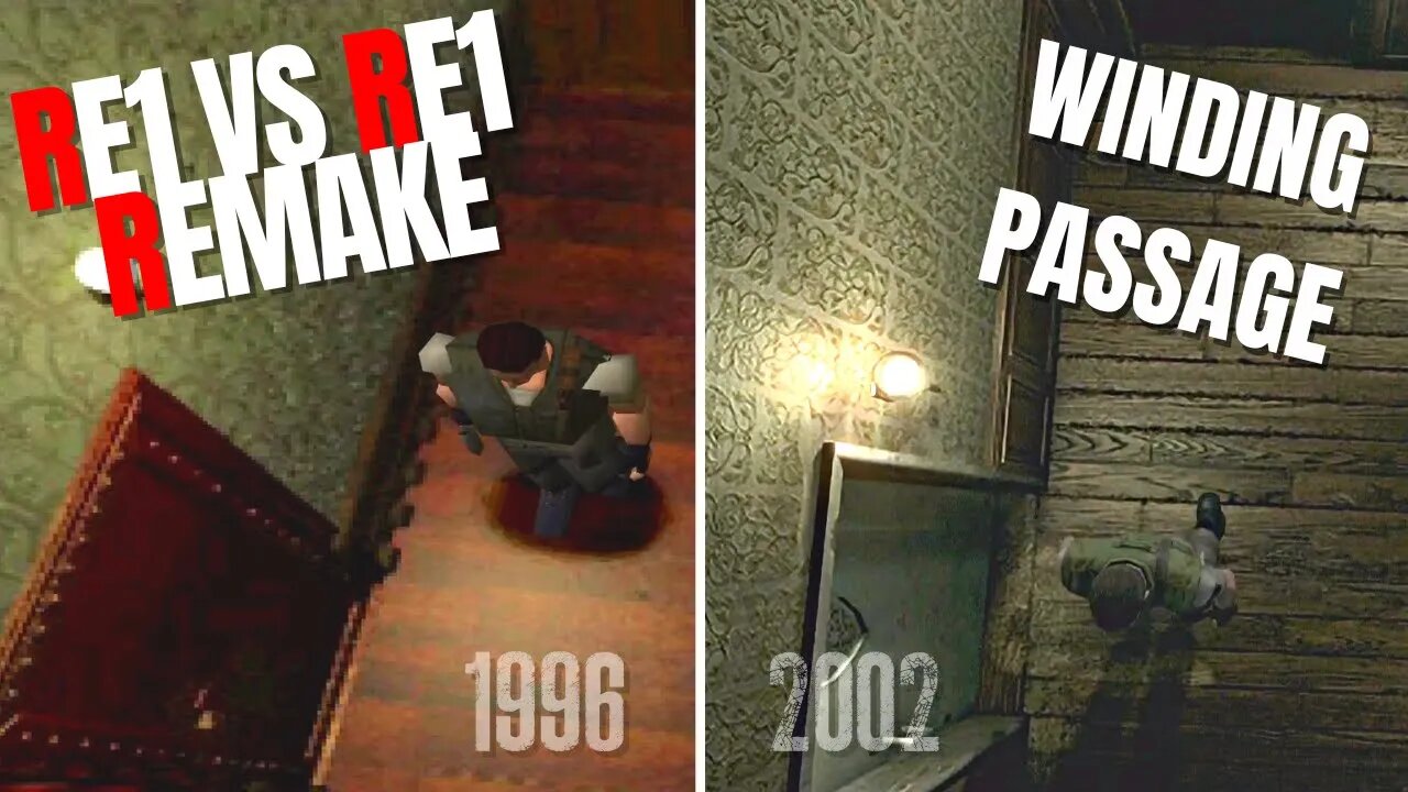 RE1 vs RE1 Remake: Winding Passage