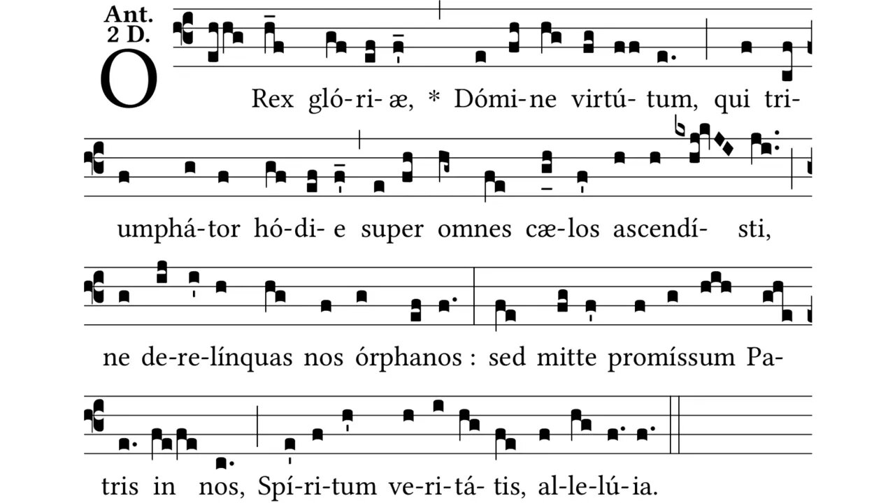 O Rex Gloriae - a little like an O Antiphon