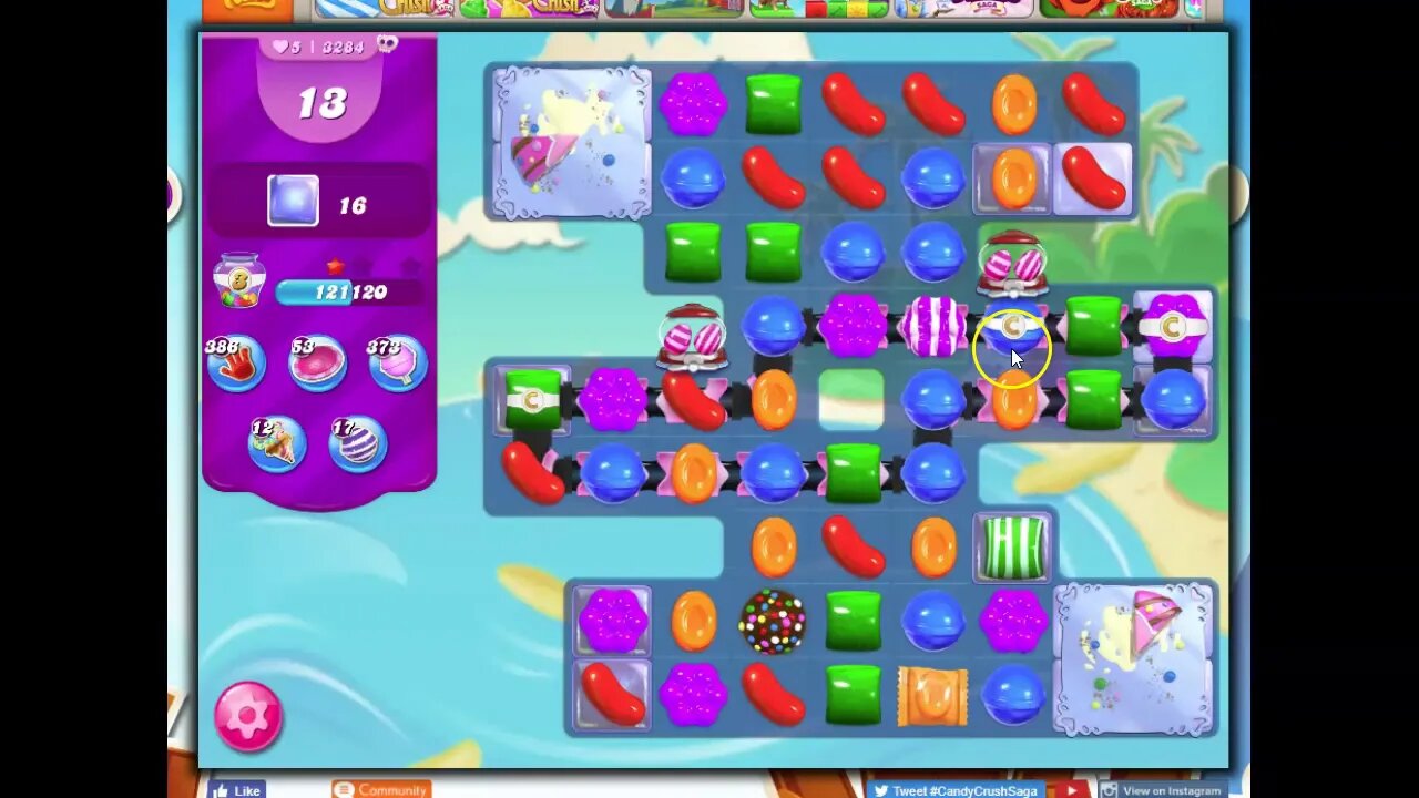 Candy Crush Level 3284 Talkthrough, 35 Moves 0 Boosters