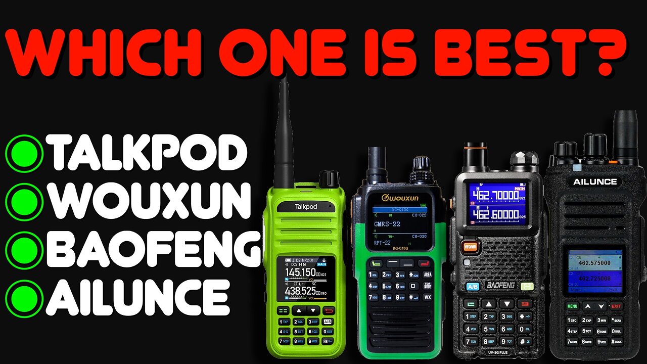 alkpod A36 Plus, Wouxun KG-Q10G, Baofeng UV-5G Plus & Ailunce HA1G Comparison