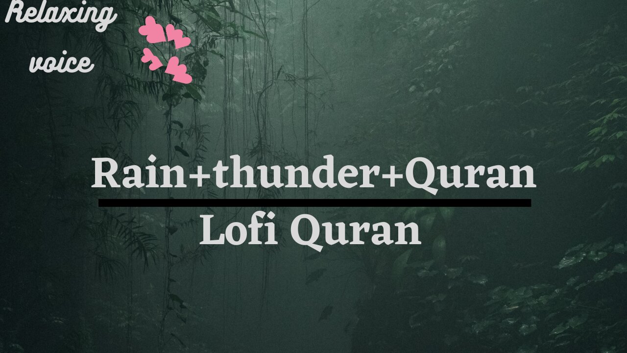 Lofi Quran/sleeping recitation|Surah Taha/Relaxing recitation/study session (Rain+thunder+Recitation