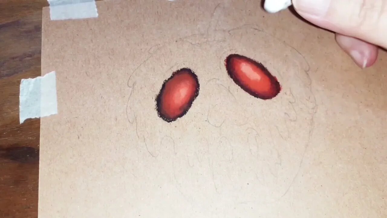 Desenhando a Maçã 🍎 Envenenada da Branca de Neve com giz pastel oleoso