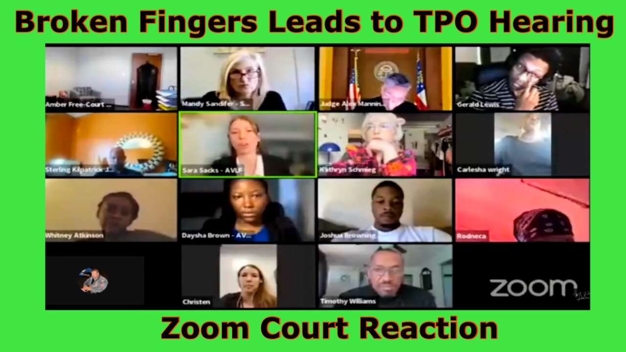 TPO Hearing in Judge Manning’s Court. Man Breaks Co-Worker’s Fingers. Zoom Court Reaction.