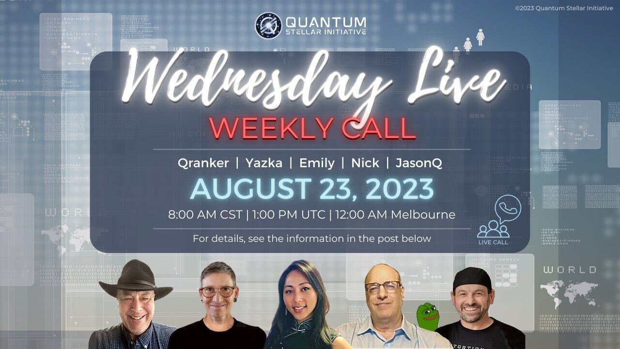 QSI Weekly Wednesday Panel Call - MedBed Updates (Aug 23, 2023)