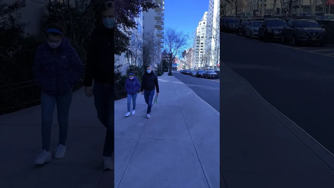 East 66th Street between 2nd Avenue and 3rd Avenue in New York City 2021.