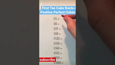 Perfect cube radicals