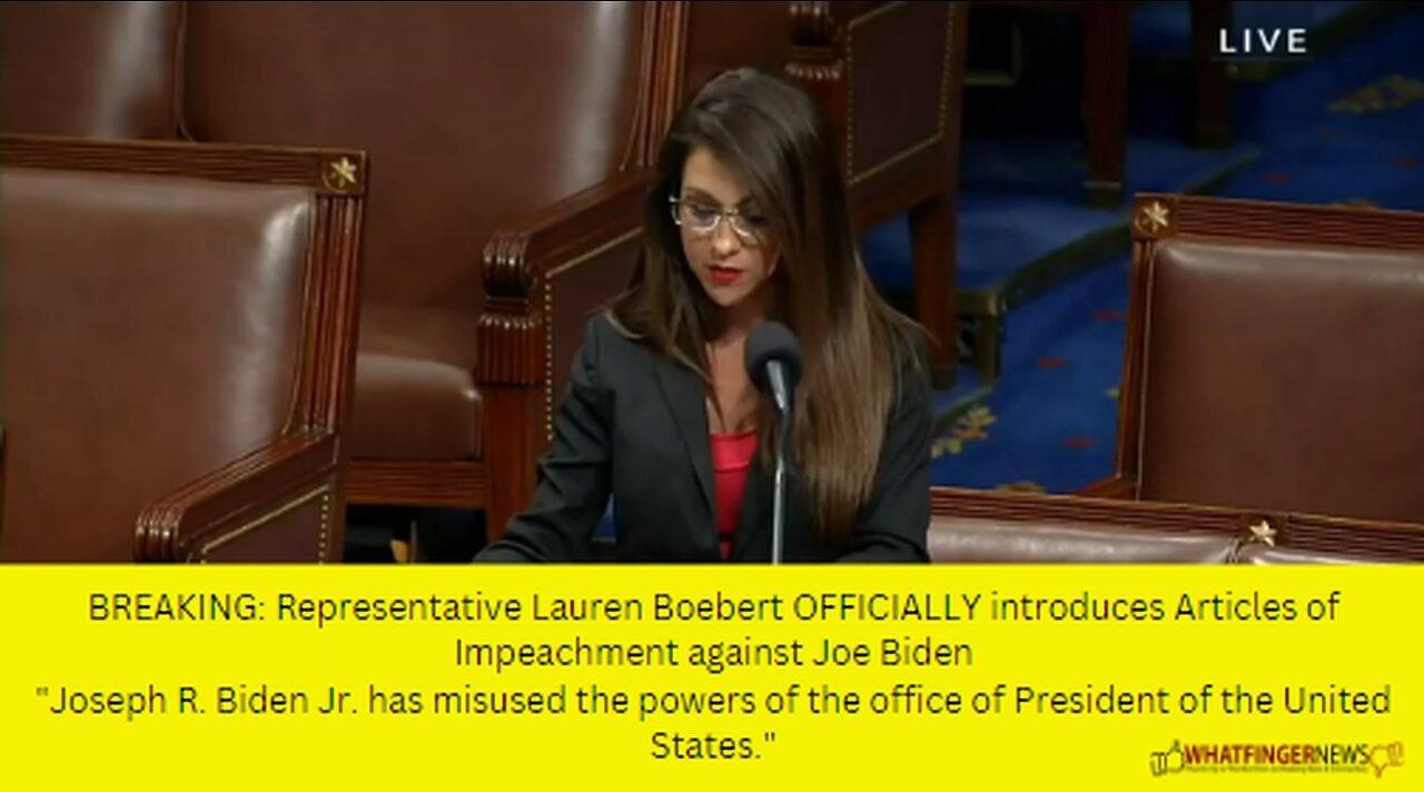 BREAKING: Representative Lauren Boebert OFFICIALLY introduces Articles