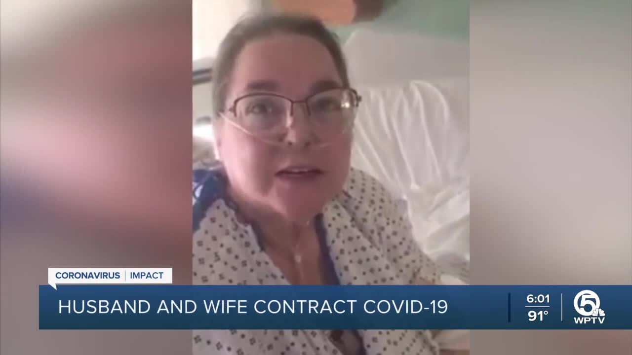 Unvaccinated husband, wife battling COVID-19 at Jupiter Medical Center