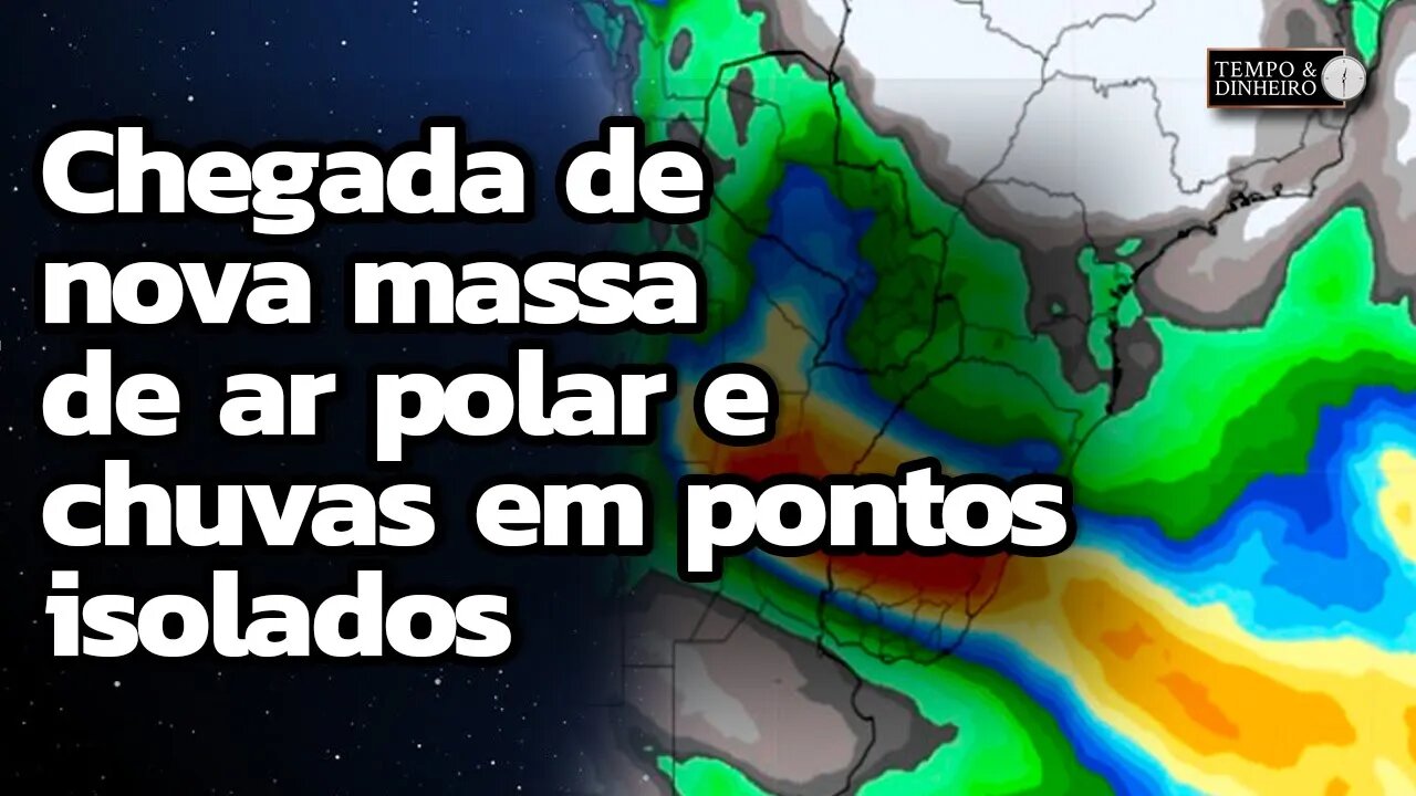 Meteorologia indica chegada de nova massa de ar polar e chuvas em pontos isolados