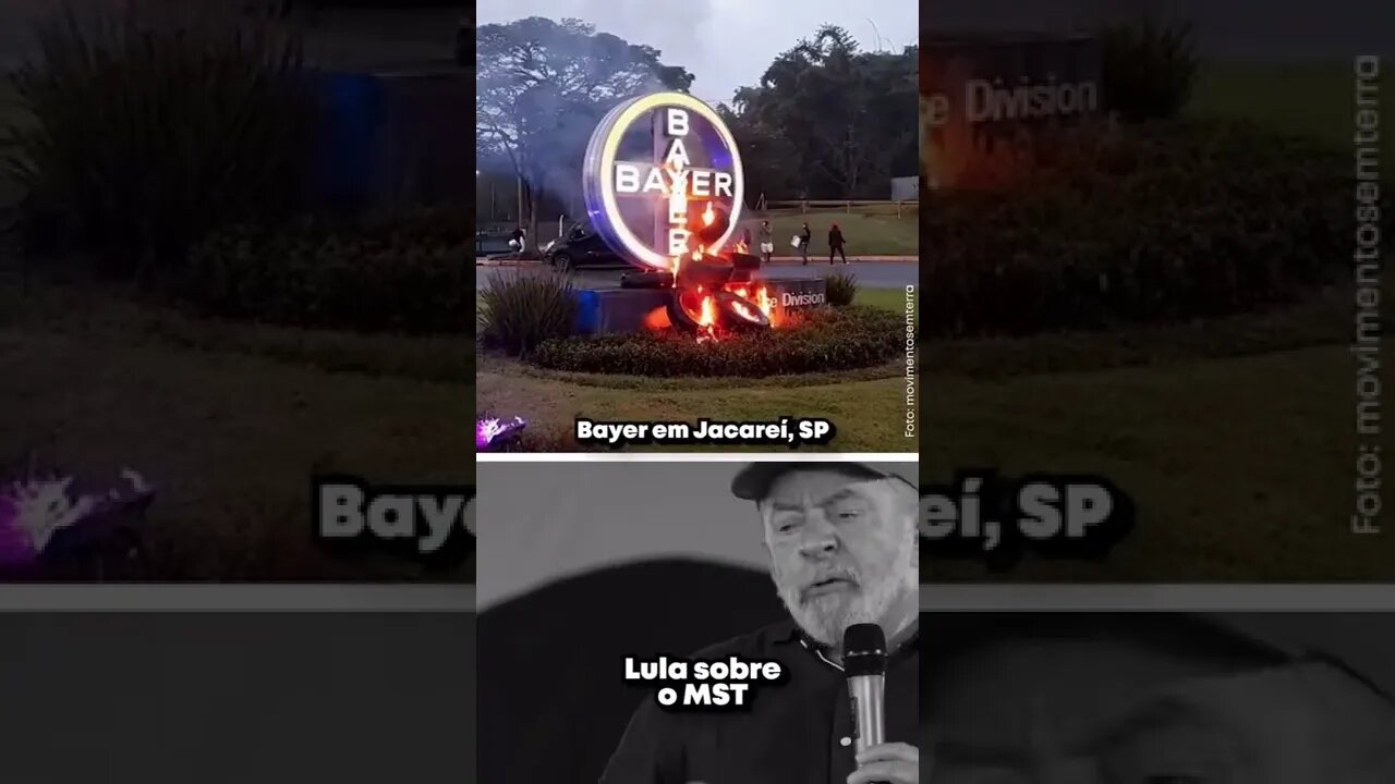 MST acabam de invadir, depredar e incendiar o edifício da Bayer em Jacareí, SP. #mst #lula #shorts