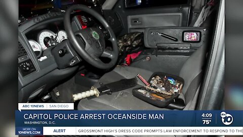 Oceanside man arrested in DC after knives found in truck