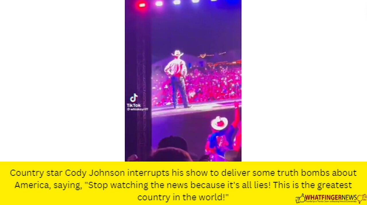 Country star Cody Johnson interrupts his show to deliver some truth bombs about America