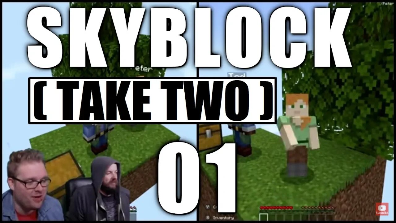 TRY AGAIN Minecraft Nintendo Switch Bedrock Edition - SKYBLOCK SPLITSCREEN | BASEMENT | Part 1
