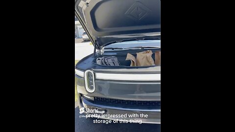 Rivian R1T Front Trunk Storage #rivian #r1t