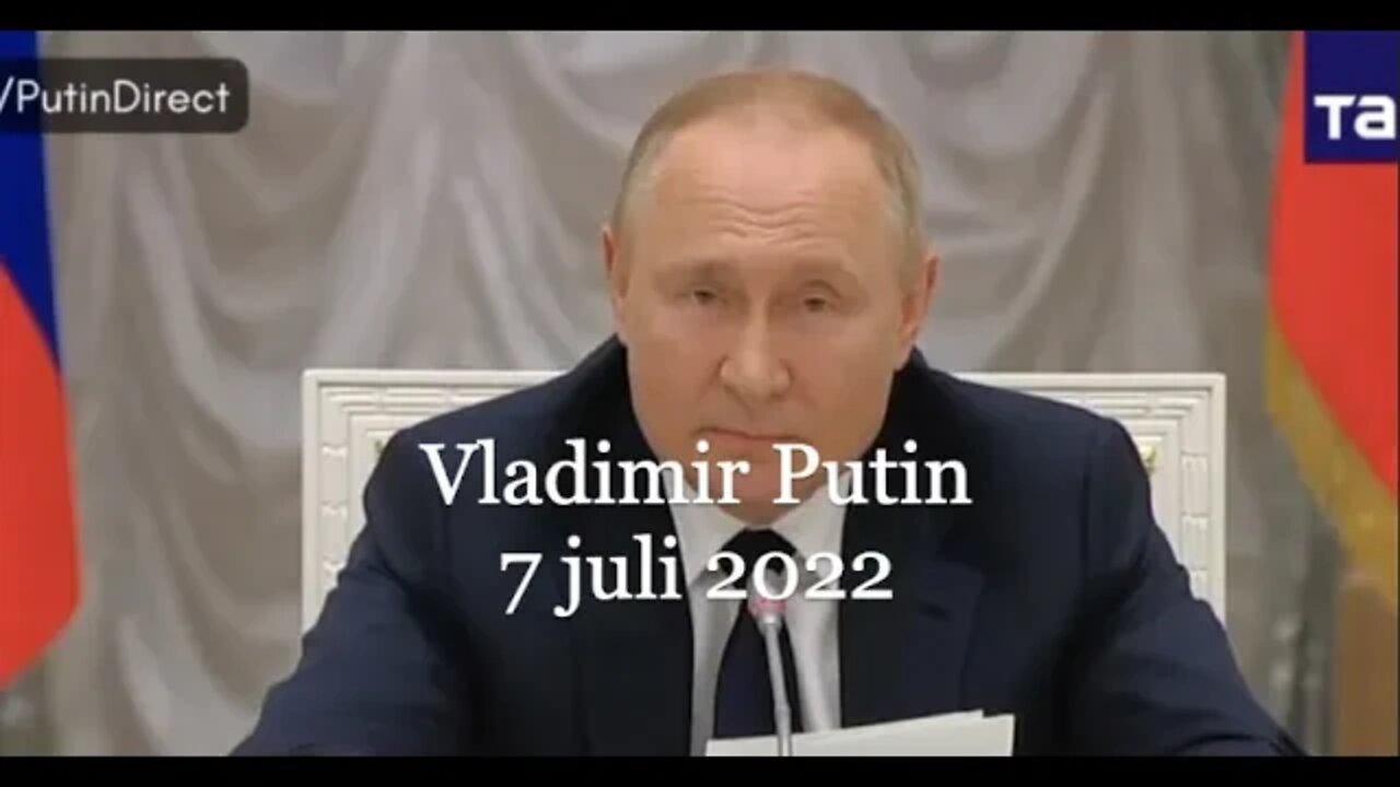 Putin tal 7 juli svensk och engelsk text.