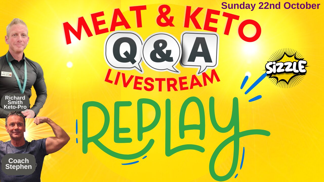 Meat & Keto Q&A Replay from 7pm Sunday