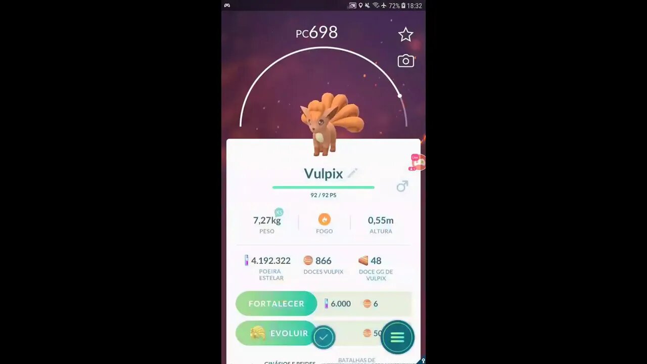 Veja a minha live de Pokémon GO