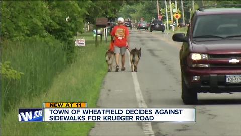 Town of Wheatfield decides against sidewalks for Krueger Road