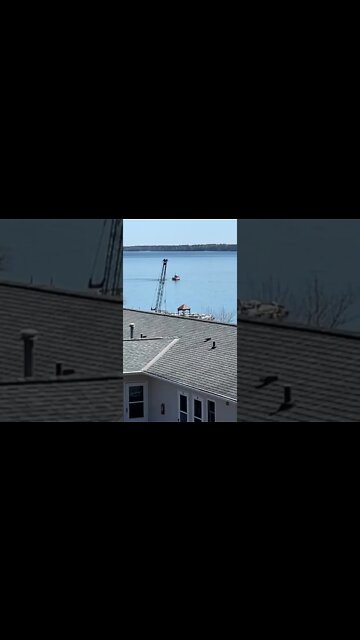 USCG vessel out monitoring the first day of the fishing season on Lake superior.￼