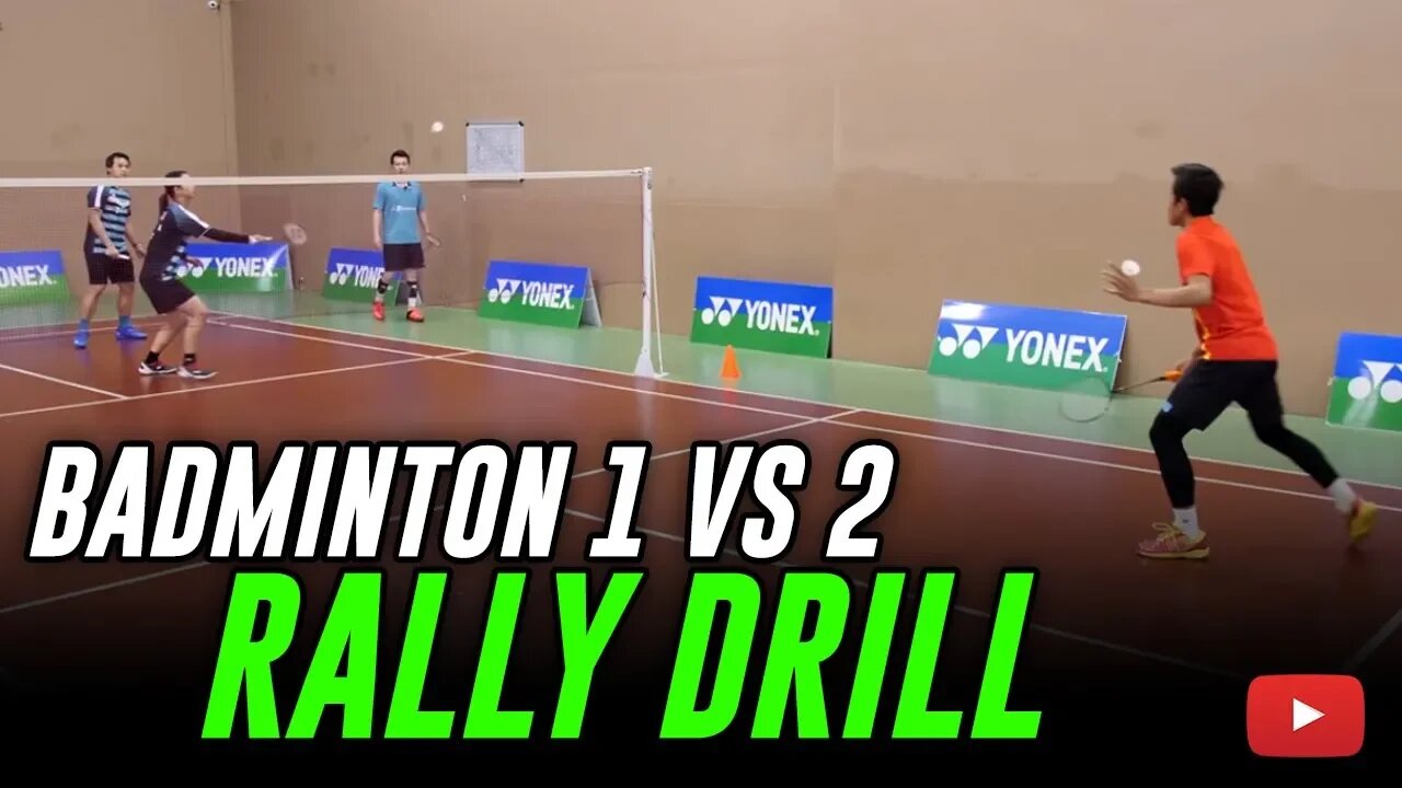 Badminton 4 Corners Defense Drill (1 vs 2 Rally) Coach Kowi Chandra (Subtitle Indonesia)