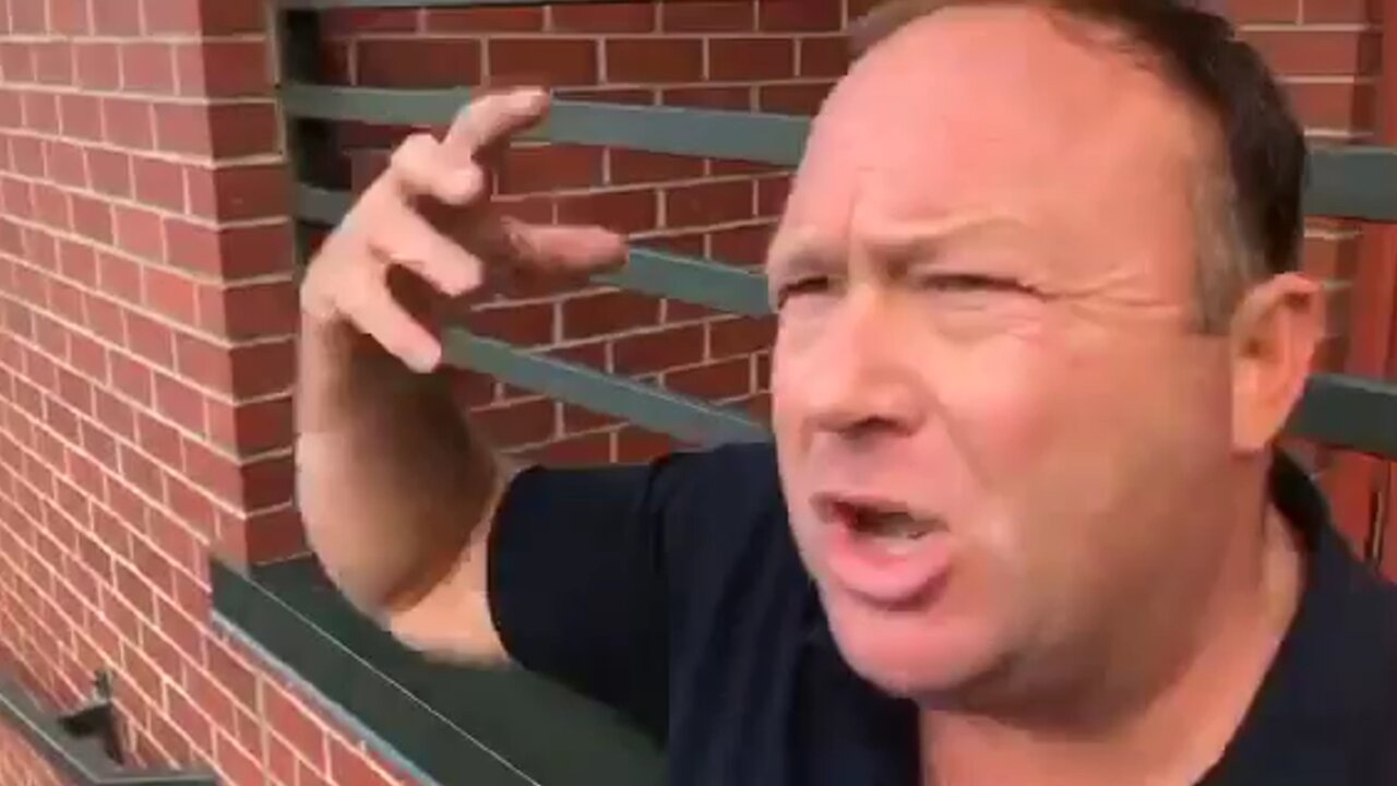 Alex Jones Assaulted by a Retarded Brainwashed Goblin Gremlin