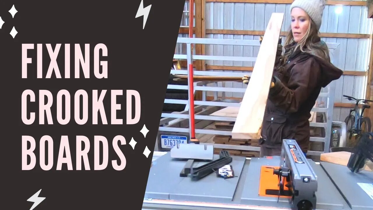 Can I USE These CROOKED MAPLE BOARDS on My Cabin? Hoping a Table Saw helps! Off-grid Cabin Vlog#12