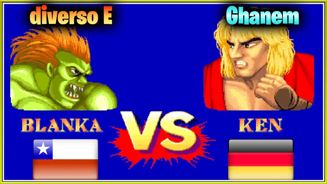 Street Fighter II': Champion Edition (diverso E Vs. Ghanem) [Chile Vs. Germany]