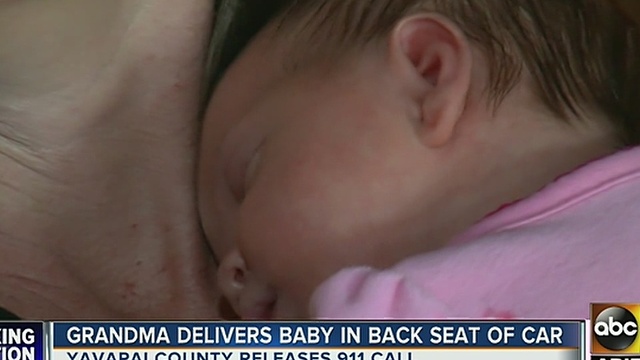 Oh baby! Grandma delivers baby in car!