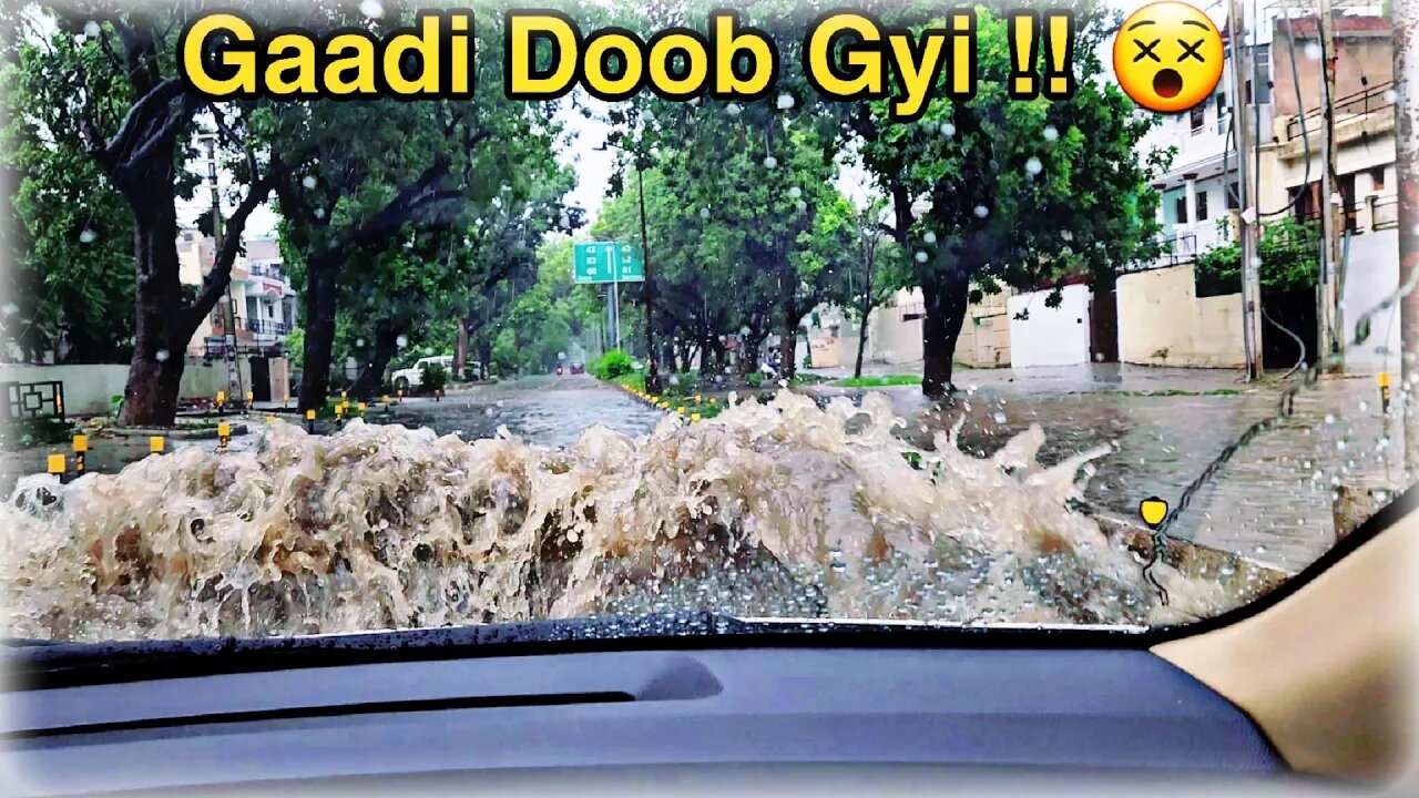 Flood in Mohali 🫢 | Car Damaged 💔