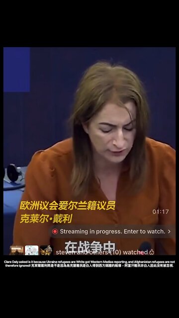 Clare Daly asked is it because Ukraine refugees are White got Western Medias reporting