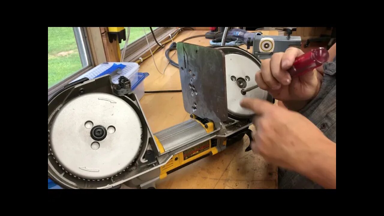 How to replace rubber tires on a portable band saw