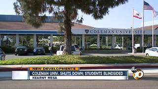 Coleman University shuts down, students blindsided