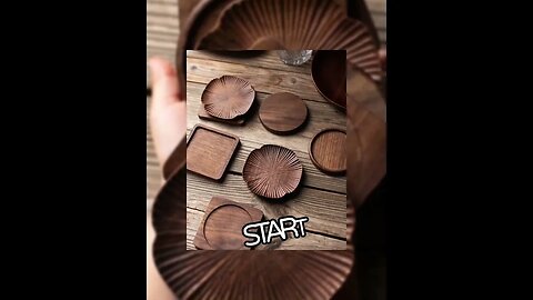 Black Walnut Coaster Retro Chinese Pastry Food Photography Props Tea