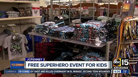 Free superhero event at JCPenney on Saturday
