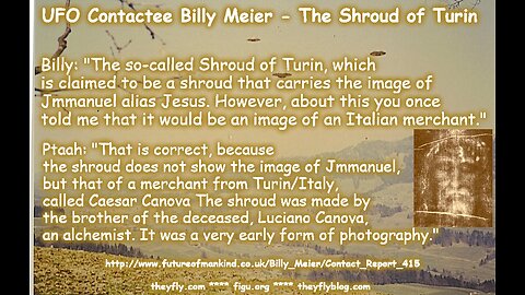 Billy Meier UFO Contact Report - Shroud of Turin