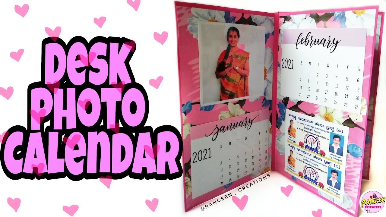 Desk Calendar - It's purely handmade- Paper Crafts