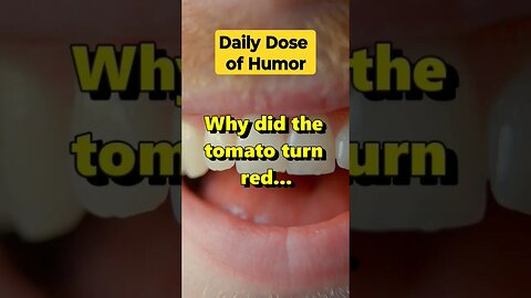 "Why did the tomato turn red?" #shorts #Funny #Subscribe