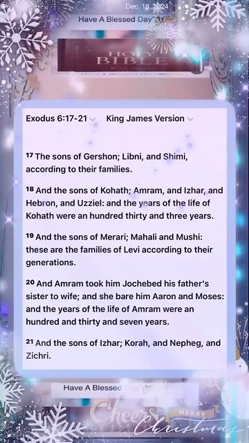 Bow.Bible Readings @Exodus 6:17-21 King James Version:
