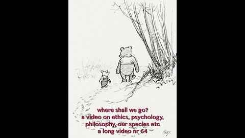 Where shall we go? A video on philosophy, ethics etc - video 64