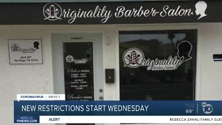 New restrictions start Wednesday