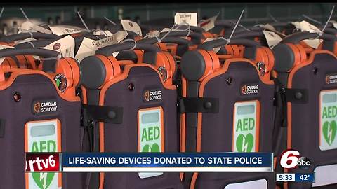 Life-saving AED's donated to state police