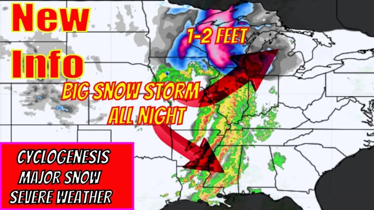 Huge Storm Today Bringing Severe Threats, Potential Blizzards & Feet Of Snow - The WeatherMan Plus