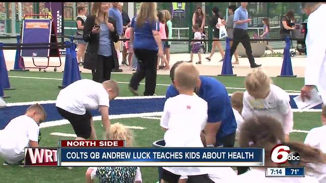 Children get to meet Colts QB Andrew Luck at the children's museum