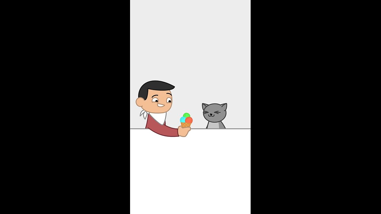 Sad story of a cunning cat 😼🍦🍦🍦 (Funny Cartoon) #shorts #animation #funny