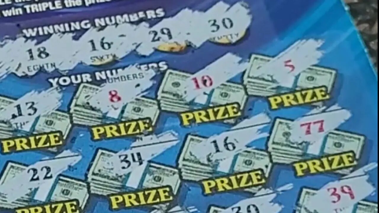 Red 7 Symbol Winning Lottery Ticket Scratch Off!