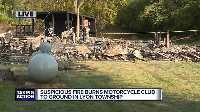 Robbery reported at Lyon Twp. motorcycle club before large fire