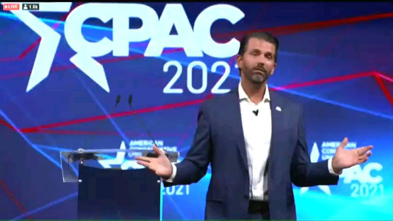 Donald Trump Jr. gives passionate speech at CPAC