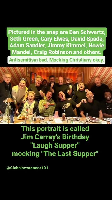 Jim Carrey's Birthday Portrait Called "The Laugh Supper"