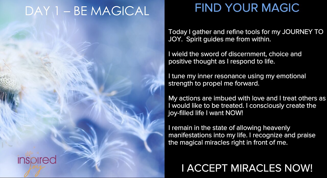 1 Journey 2 Joy - BE MAGICAL